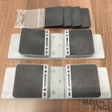 Free Standing Screen clamps for glass or acrylic sheet, 4mm to 6mm - Grey Marble, 2pcs